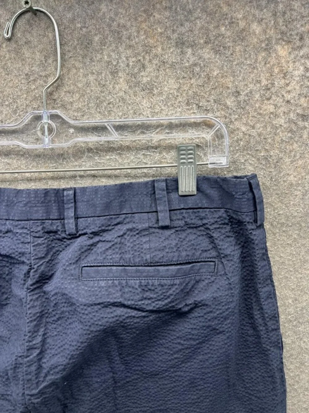 Brooks Brothers Pants Men 36x30 Blue Red Fleece Seersucker Chino Flat Front